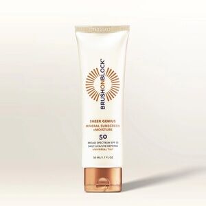 Brush on Block Sheer Genius SPF 50 Mineral Sunscreen + Moisture Tinted